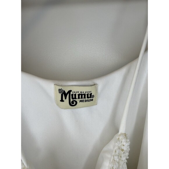 Show Me Your Mumu White Boho Crochet Tassel Tank Top Festival Beach Summer M - Picture 4 of 8